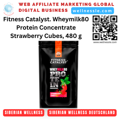 Fitness Catalyst. Wheymilk80 Protein Concentrate Strawberry Cubes, 480 g
