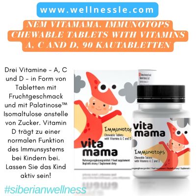 NEM Vitamama Immunotops Chewable Tablets with Vitamins A, C and D, 90 Kautabletten NEM Vitamama Immunotops Chewable Tablets with Vitamins A, C and D, 90 Kautabletten