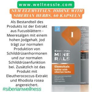 NEM Elemvitals. Iodine with Siberian herbs, 60 Kapseln
