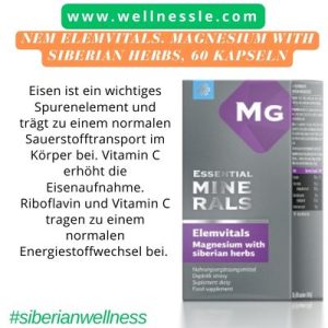 NEM Elemvitals. Magnesium with Siberian herbs, 60 Kapseln