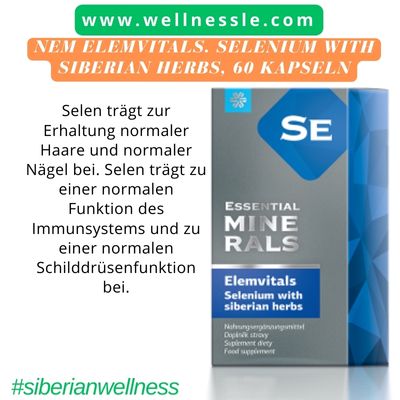 NEM Elemvitals. Selenium with Siberian herbs, 60 Kapseln NEM Elemvitals. Selenium with Siberian herbs, 60 Kapseln