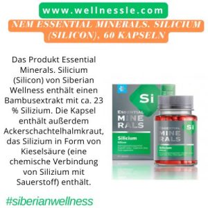 NEM Essential Minerals. Silicium (Silicon), 60 Kapseln