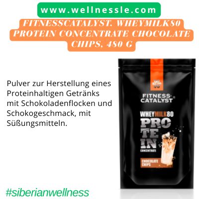 FITNESS CATALYST. Wheymilk80 Protein Concentrate Chocolate Chips, 480g FITNESS CATALYST. Wheymilk80 Protein Concentrate Chocolate Chips, 480g
