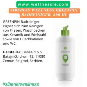 Siberian Wellness GREENPIN. Badreiniger, 500 ml