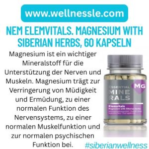 NEM Elemvitals. Magnesium with Siberian herbs, 60 Kapseln
