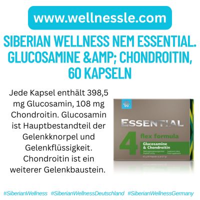 Siberian Wellness NEM Essential. Glucosamine & Chondroitin, 60 kapseln Siberian Wellness NEM Essential. Glucosamine & Chondroitin, 60 kapseln