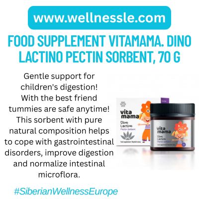 Food supplement Vitamama. Dino Lactino Pectin Sorbent, 70 g Food supplement Vitamama. Dino Lactino Pectin Sorbent, 70 g