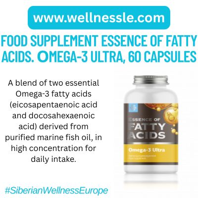 Food supplement Essence of Fatty Acids. Оmega-3 Ultra, 60 capsules Food supplement Essence of Fatty Acids. Оmega-3 Ultra, 60 capsules